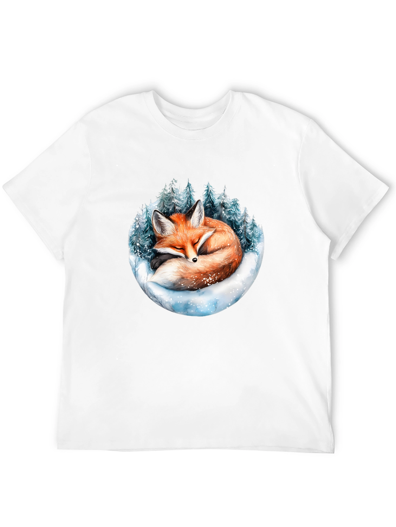 Winter Fox Graphic Tee - Cozy Animal Design