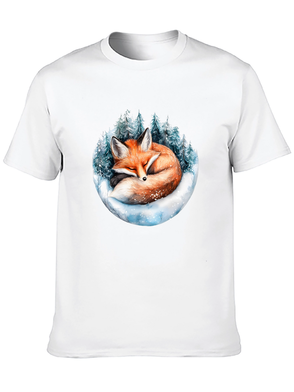 Winter Fox Graphic Tee - Cozy Animal Design