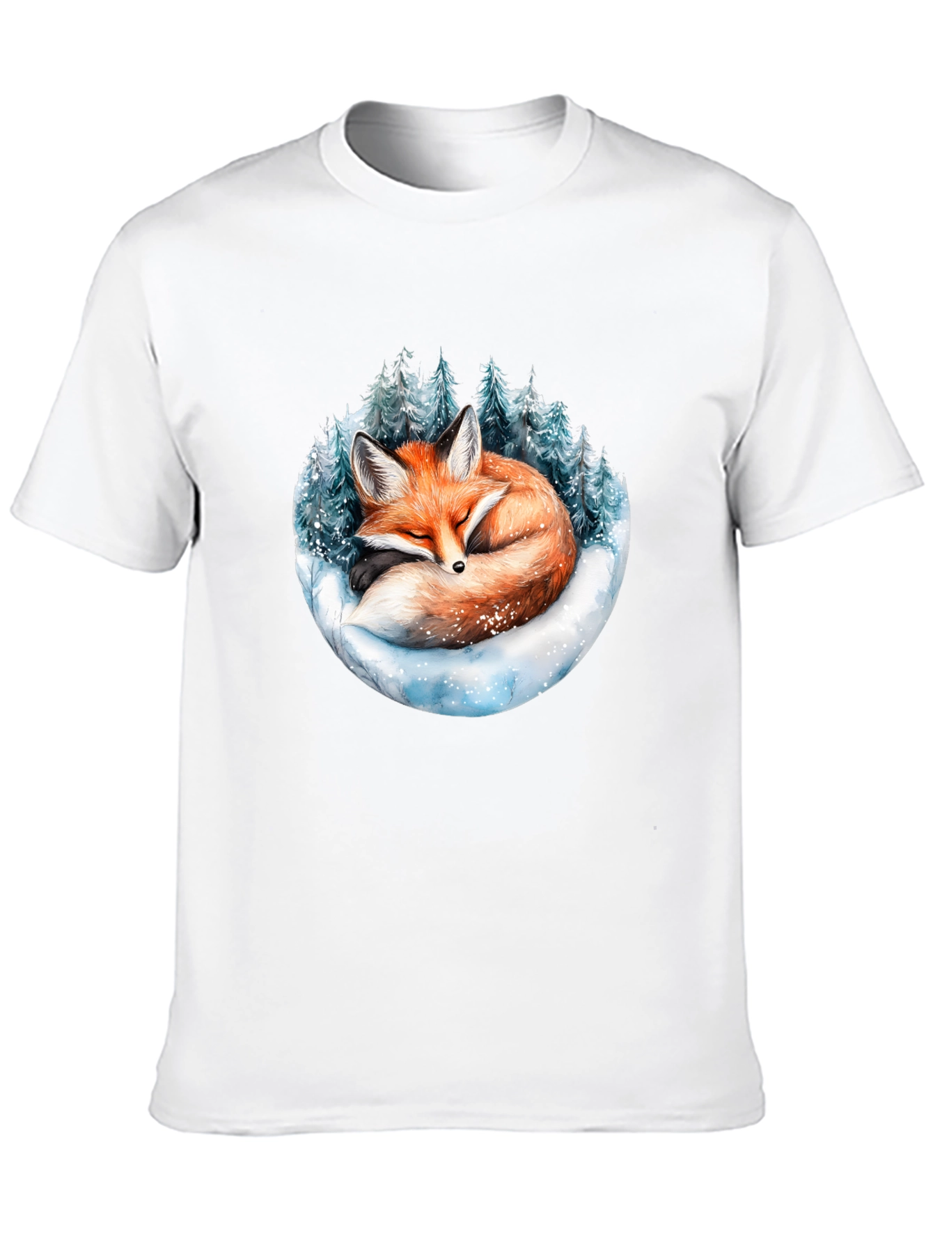 Winter Fox Graphic Tee - Cozy Animal Design