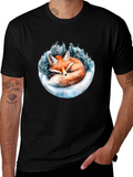 Winter Fox Graphic Tee - Cozy Animal Design