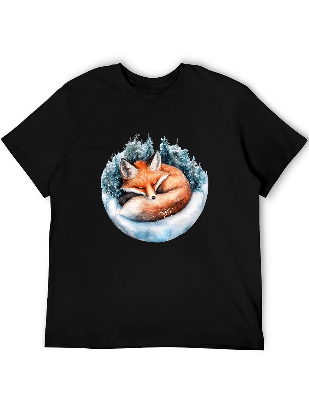 Winter Fox Graphic Tee - Cozy Animal Design