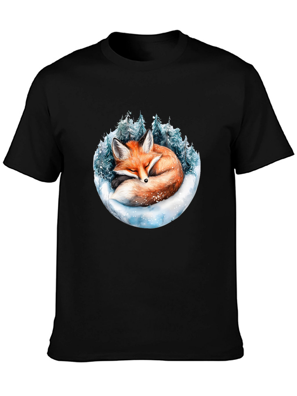 Winter Fox Graphic Tee - Cozy Animal Design