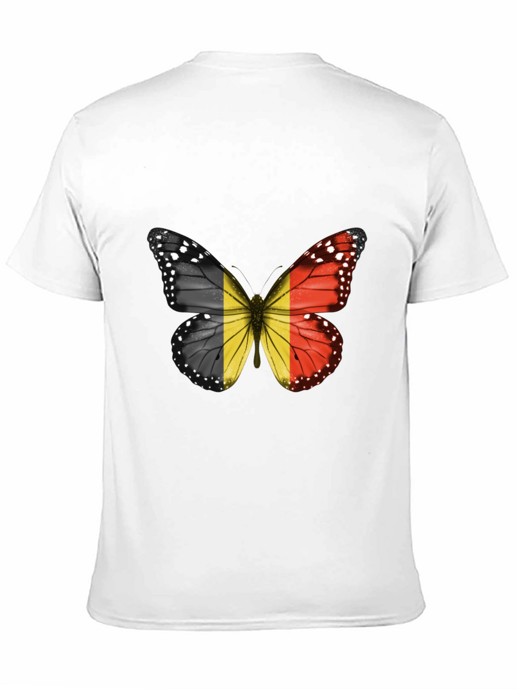 Belgium Flag Butterfly Graphic T-Shirt
