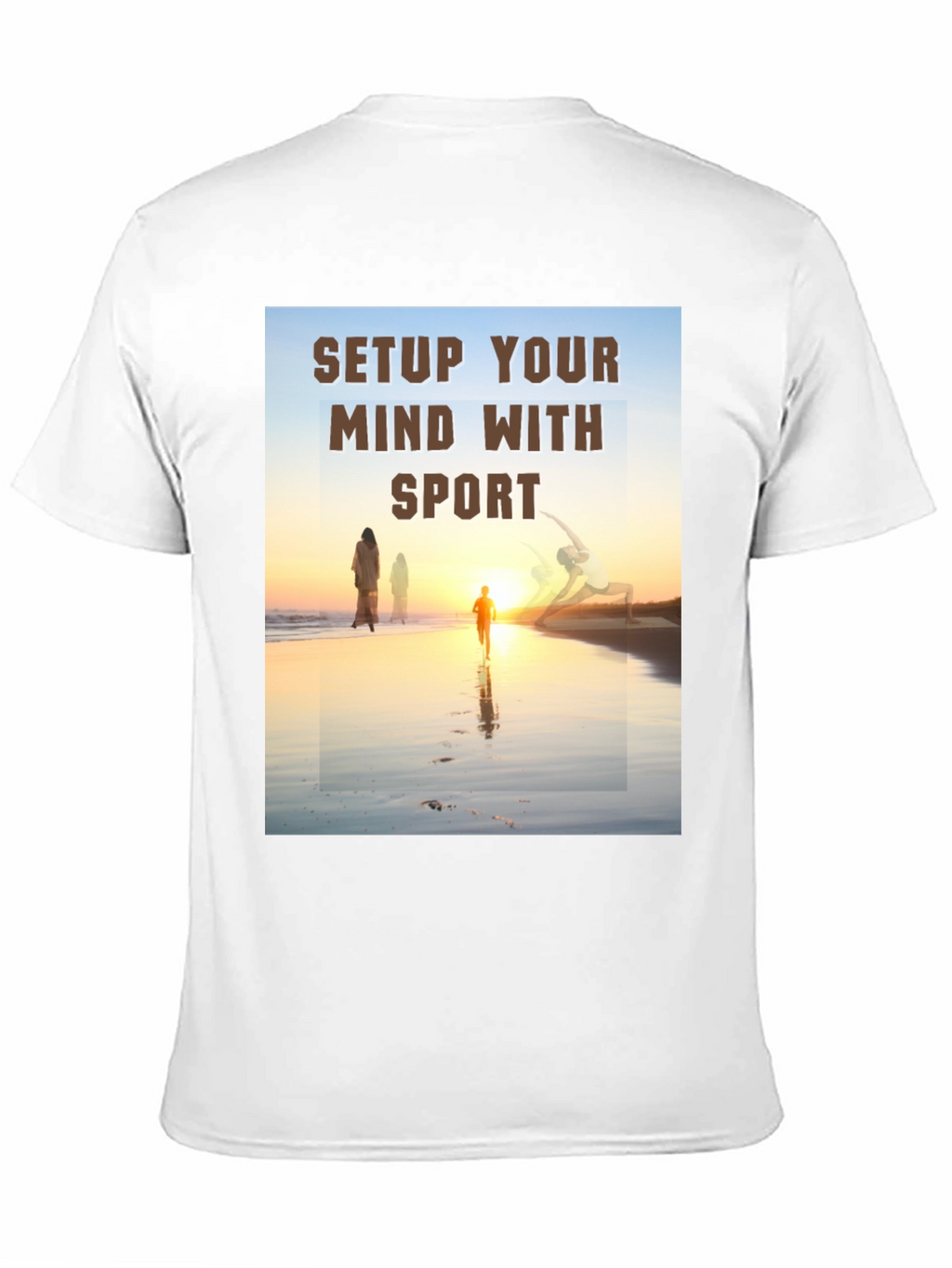 Mindful Sport Tee: Beach Sunset Graphic T-Shirt
