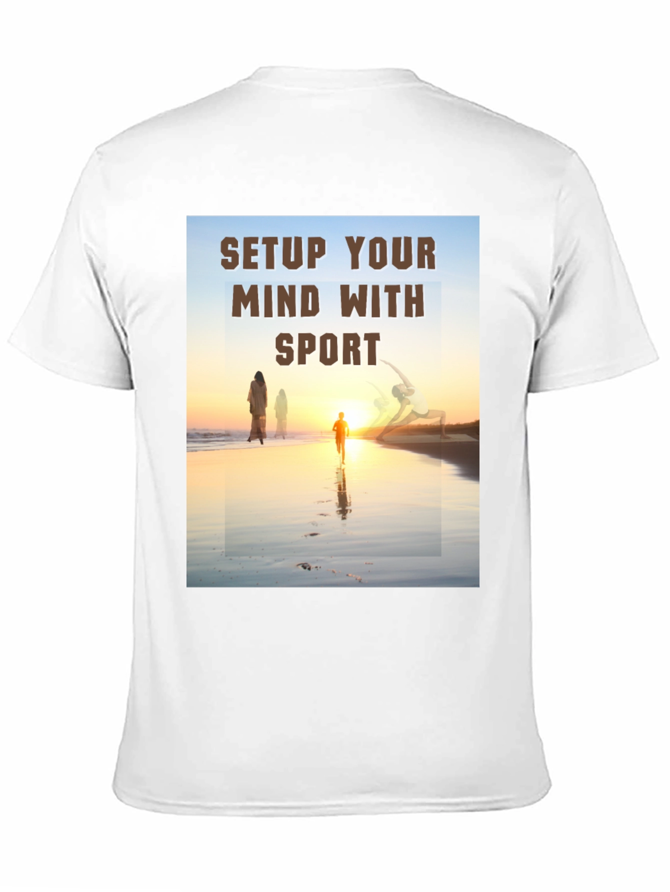 Mindful Sport Tee: Beach Sunset Graphic T-Shirt