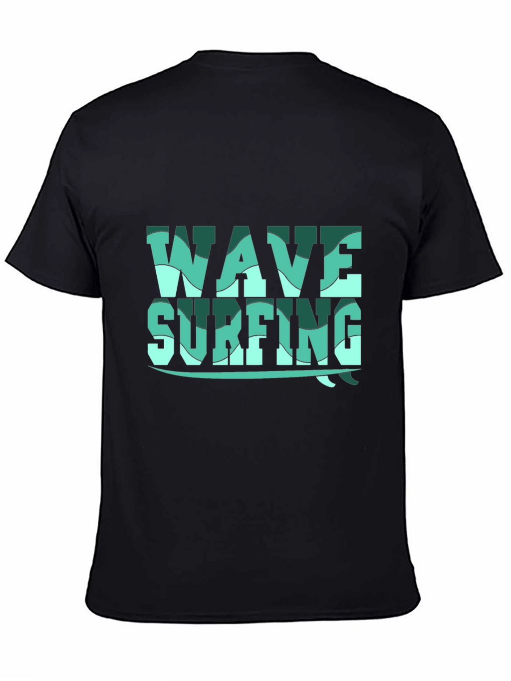 Wave Surfing Graphic Tee - Black