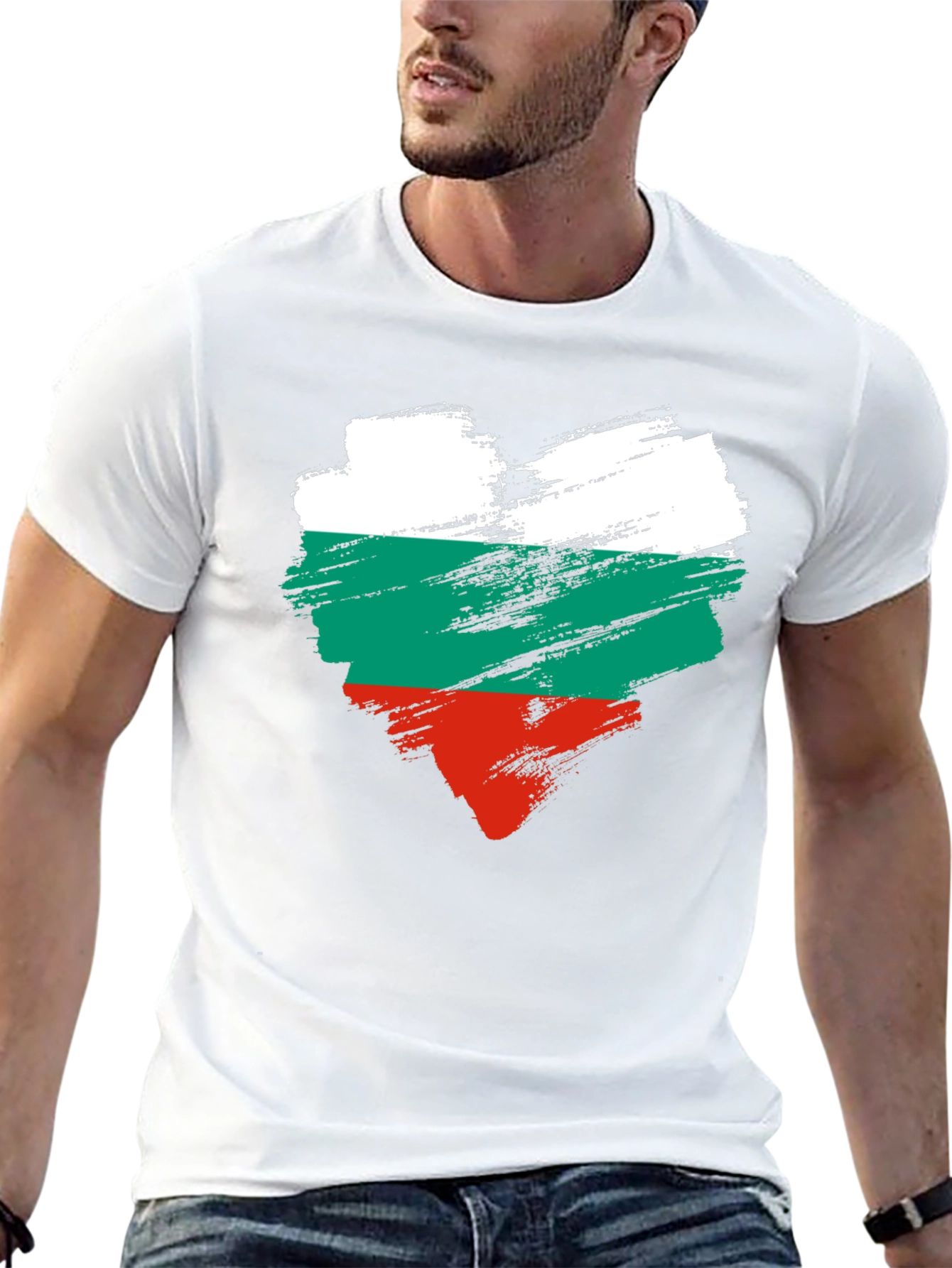 Bulgaria Flag Heart T-Shirt