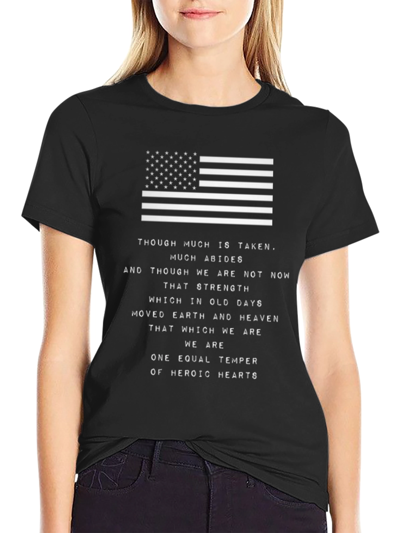 Heroic Hearts American Flag Graphic Tee