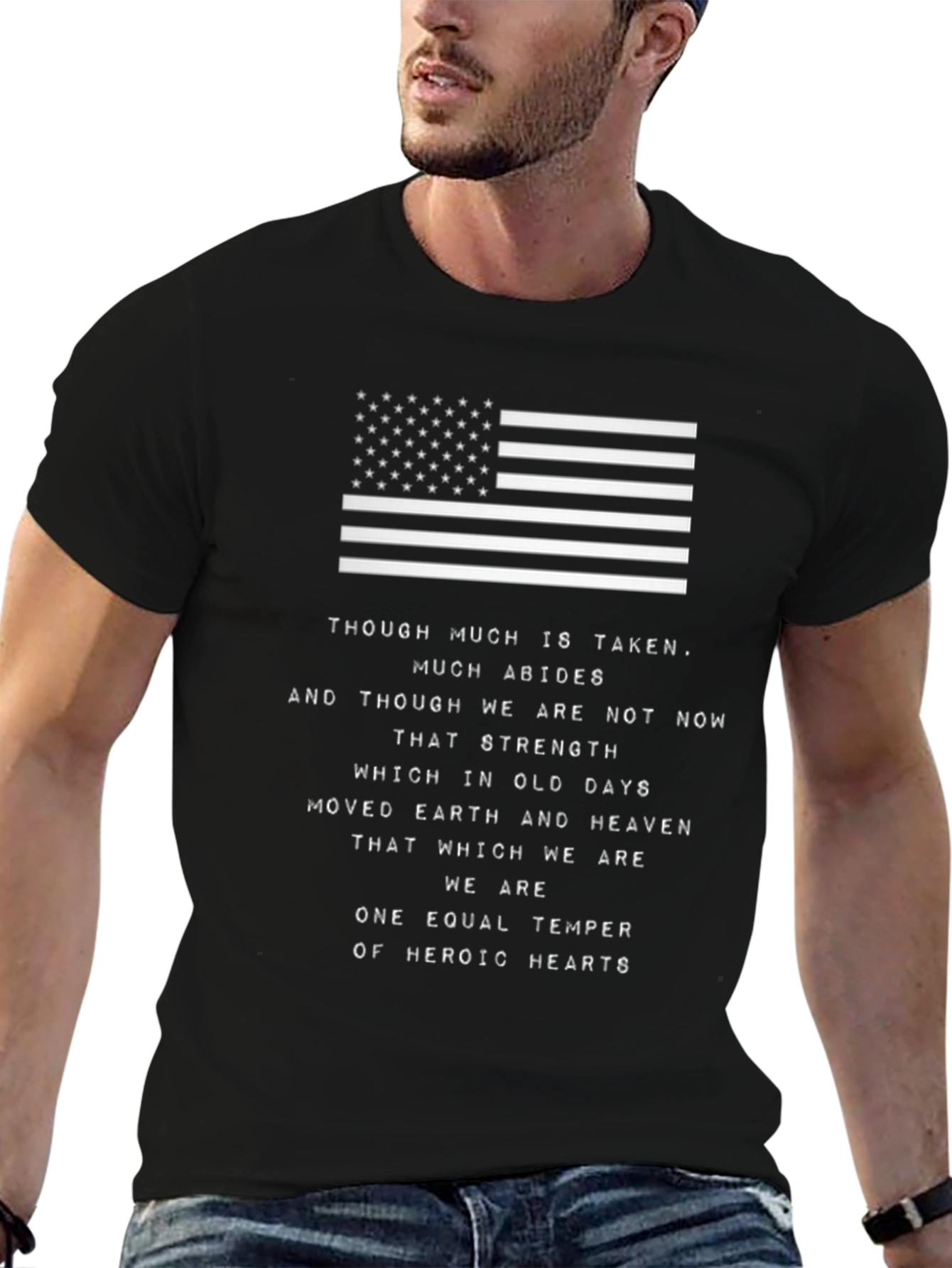 Heroic Hearts American Flag Graphic Tee