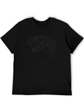Mens Black Snake Graphic Tee