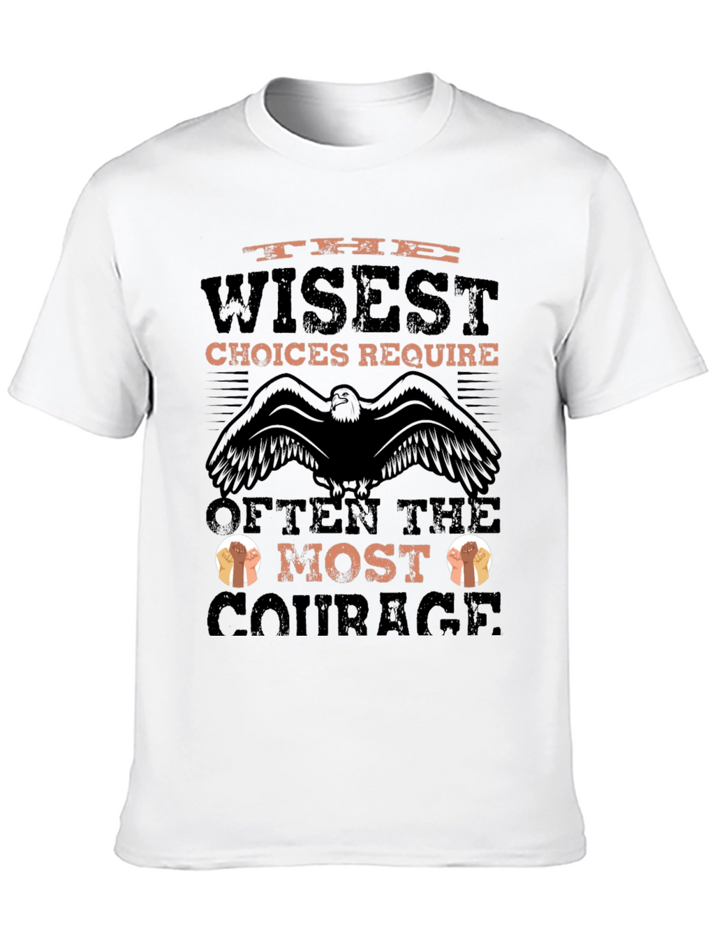 Wisest Choices Eagle Graphic Black T-Shirt