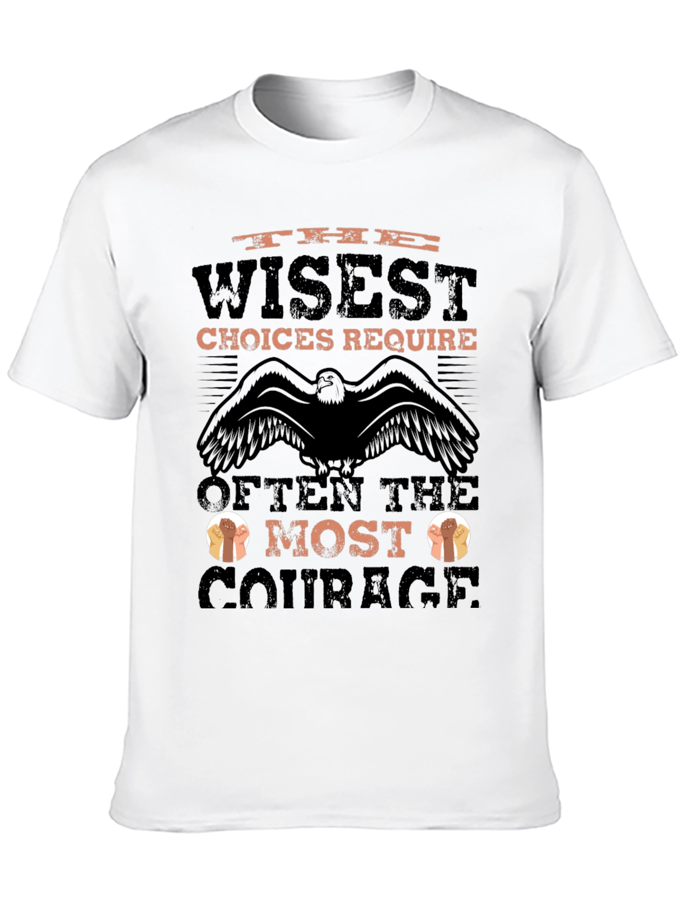 Wisest Choices Eagle Graphic Black T-Shirt