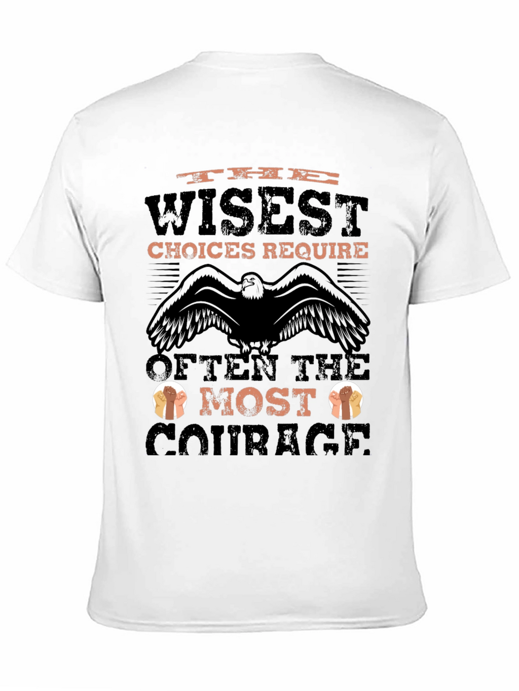 Wisest Choices Eagle Graphic Black T-Shirt