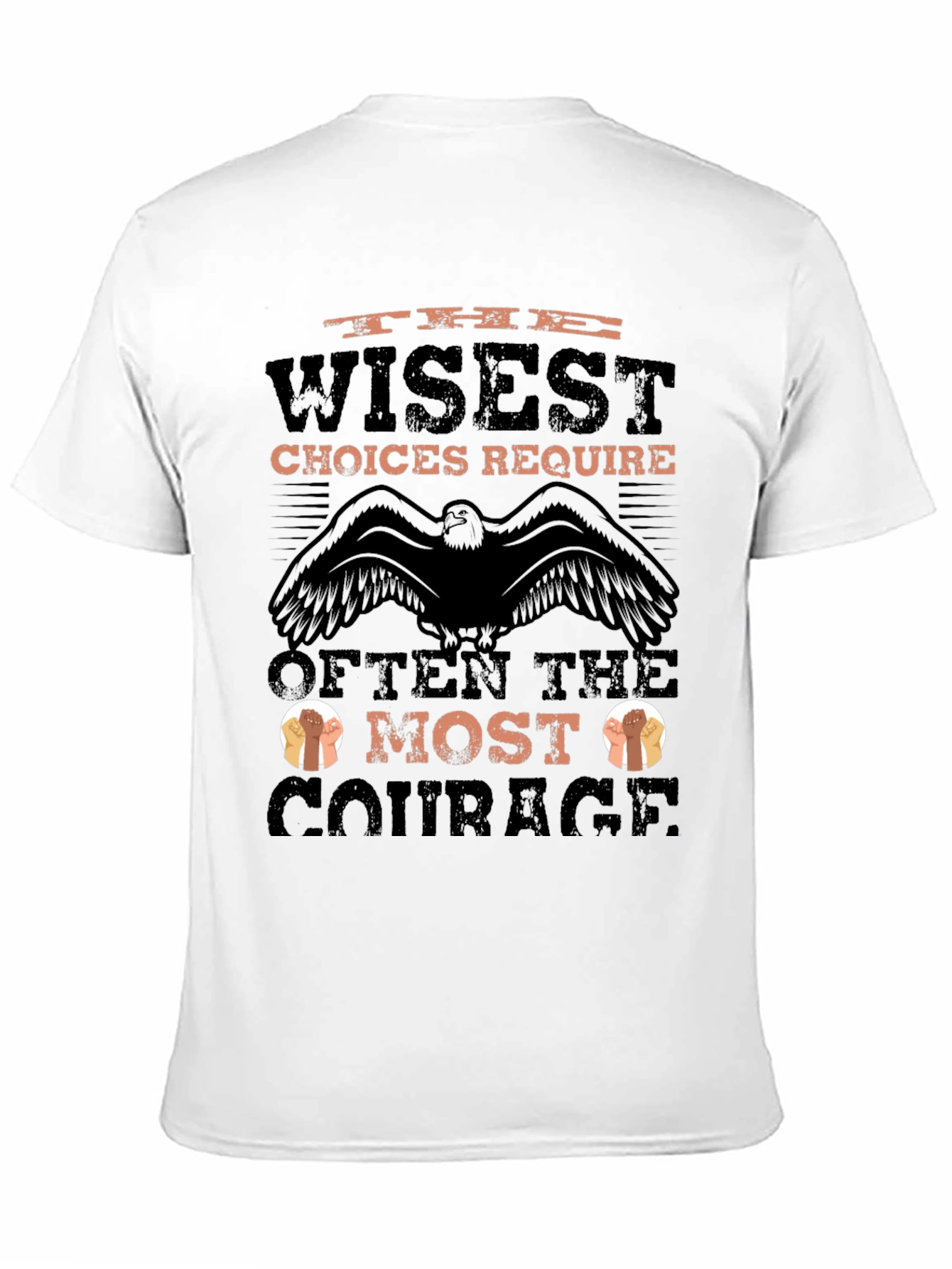 Wisest Choices Eagle Graphic Black T-Shirt