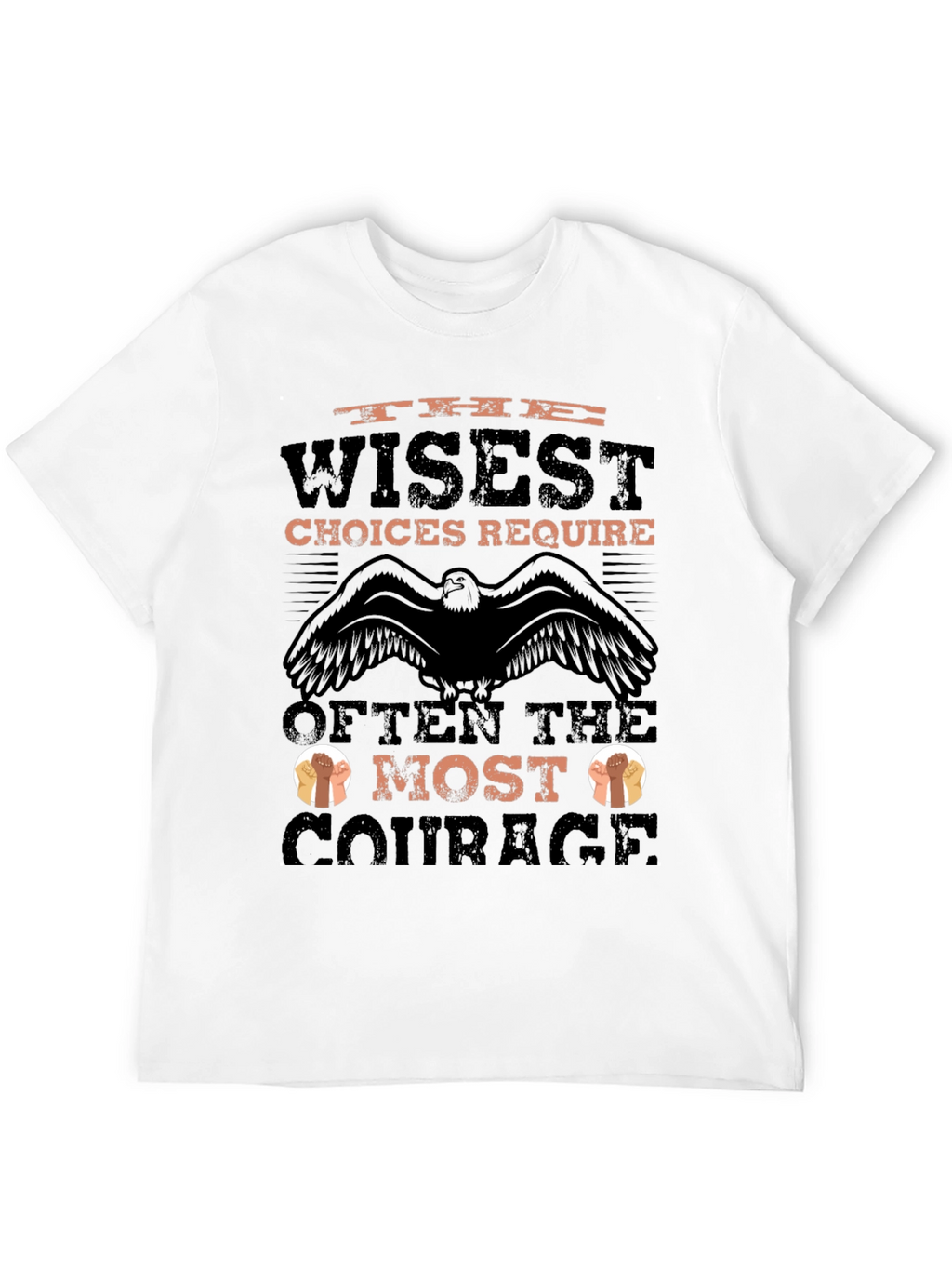 Wisest Choices Eagle Graphic Black T-Shirt