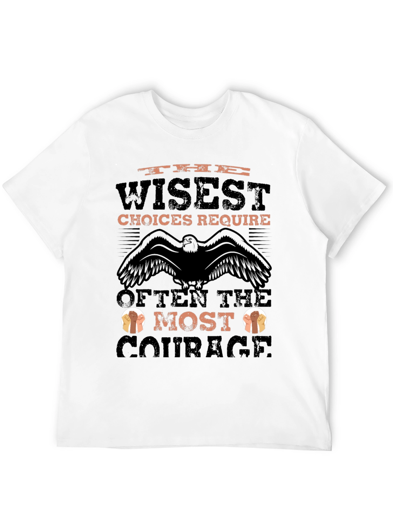 Wisest Choices Eagle Graphic Black T-Shirt