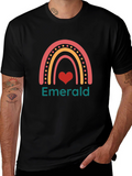 Emerald Heart Rainbow Graphic Tee