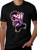 Cool Punk Pig T-Shirt - Black