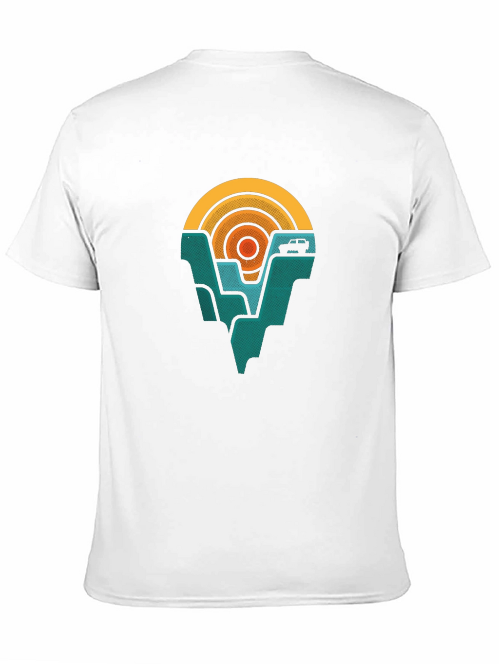 Retro Mountain & Sunset Graphic Tee - Adventure Awaits!