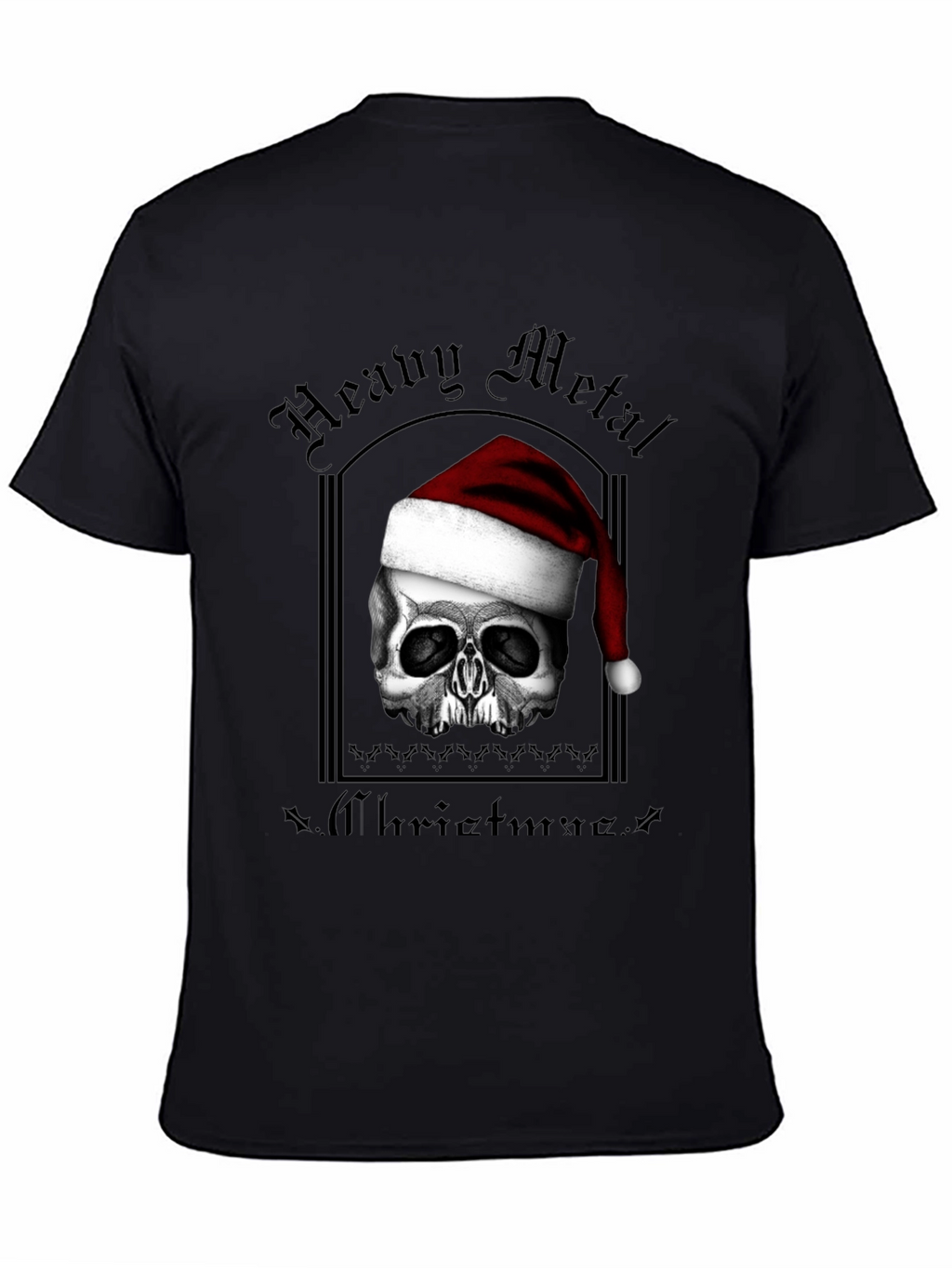 Heavy Metal Christmas Skull T-Shirt