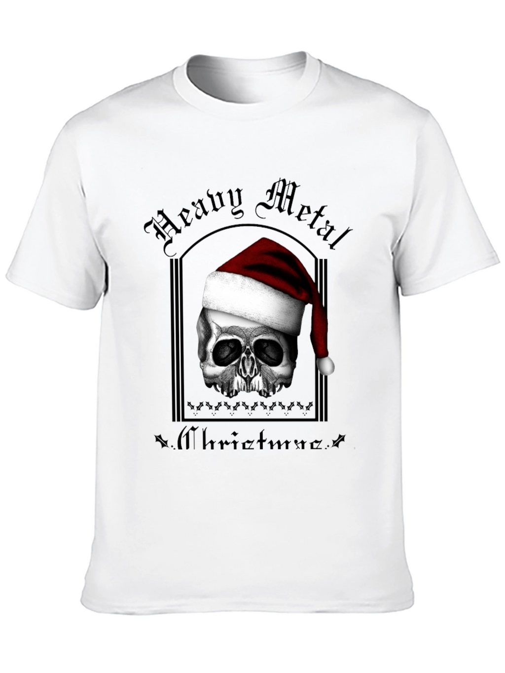 Heavy Metal Christmas Skull T-Shirt