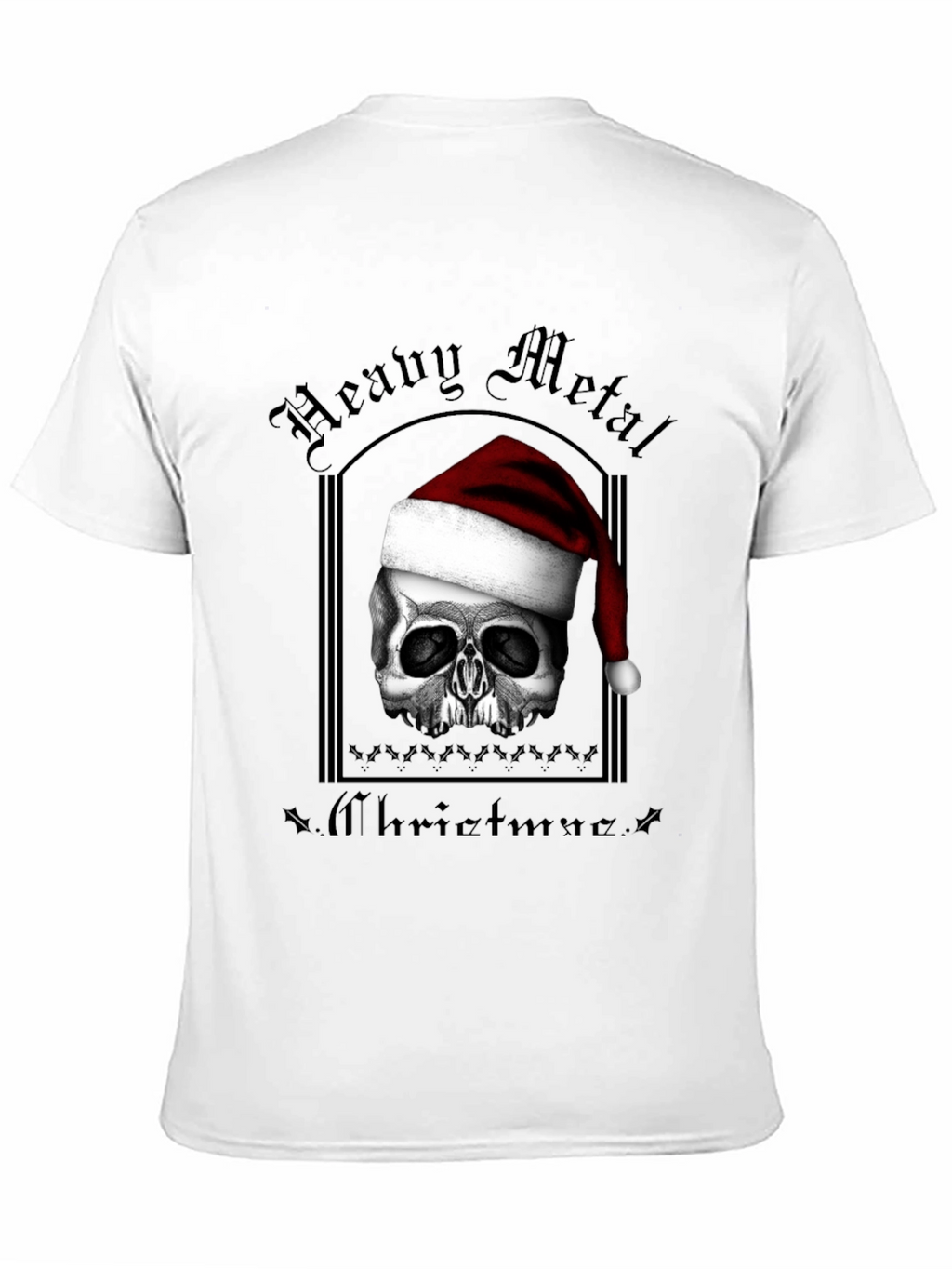 Heavy Metal Christmas Skull T-Shirt