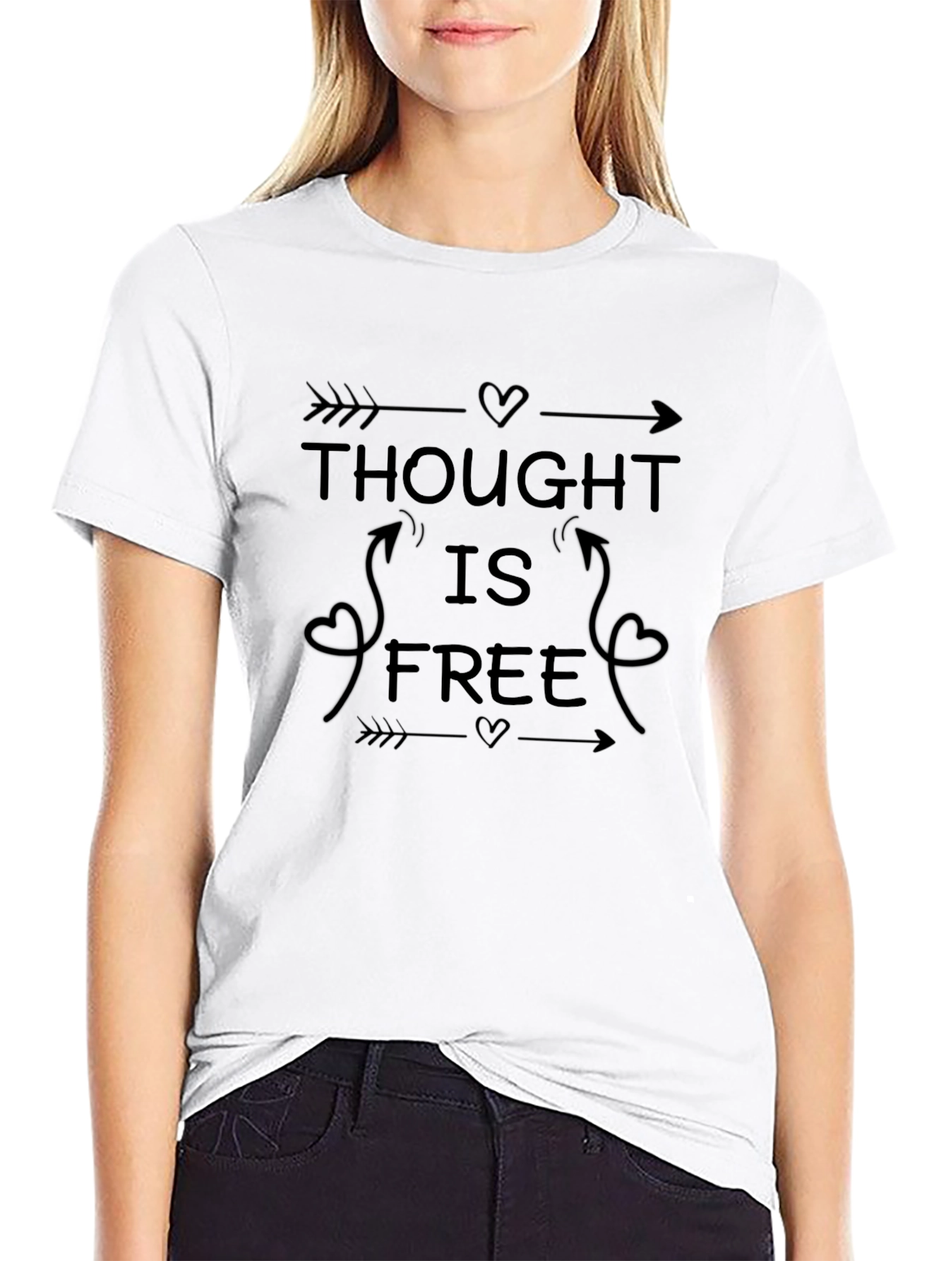 Thought is Free Black Graphic Tee