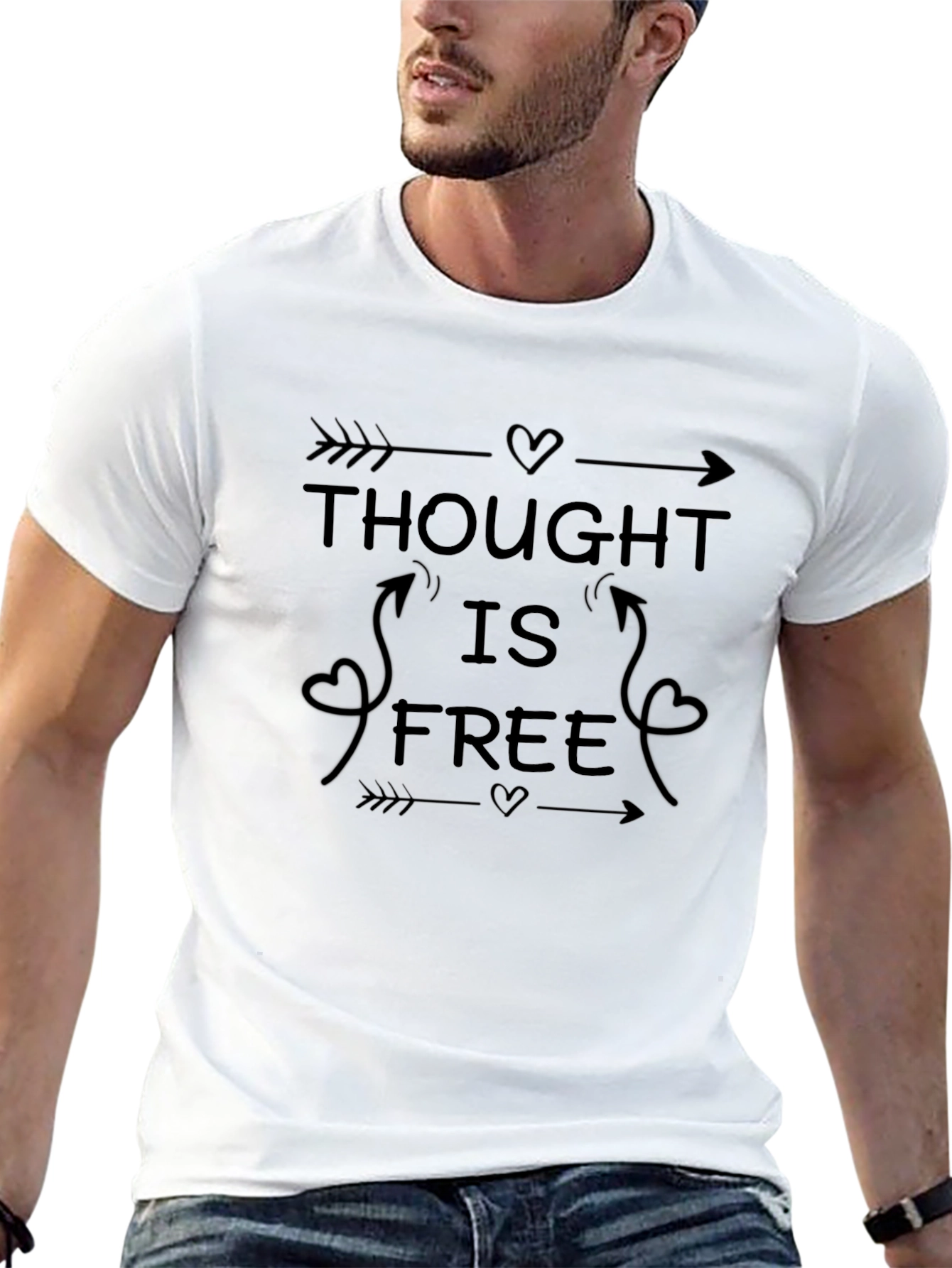 Thought is Free Black Graphic Tee