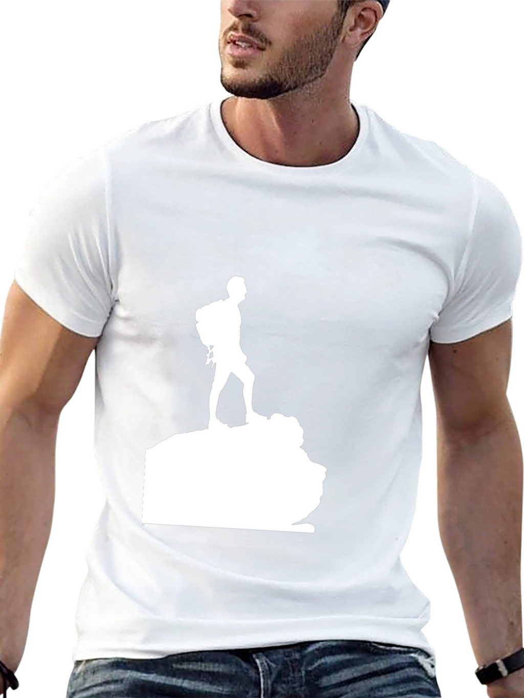 Hiking Silhouette Graphic Tee - Black