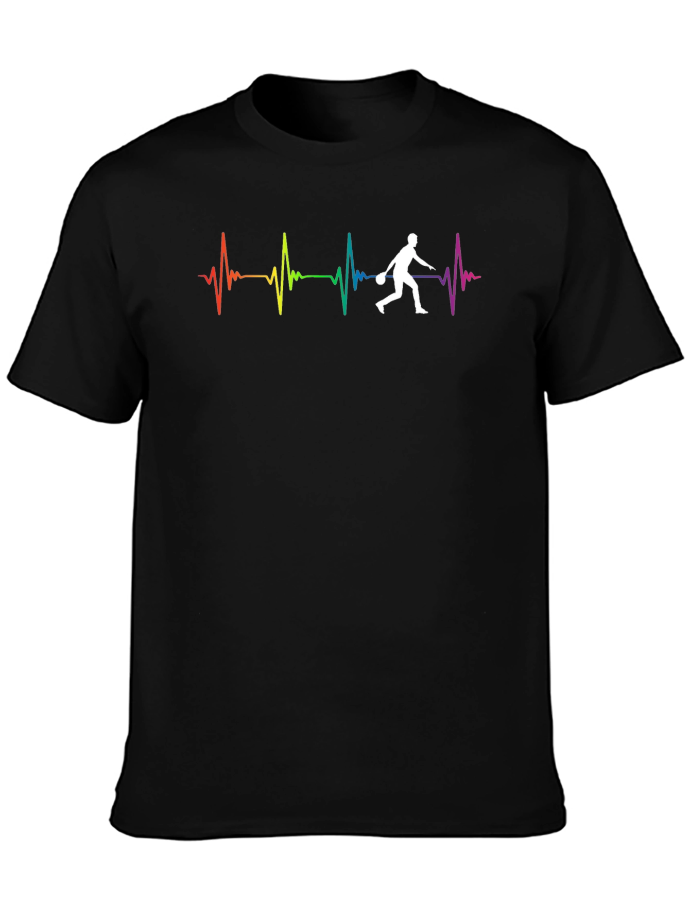 Bowling Heartbeat T-Shirt - Colorful Graphic Tee