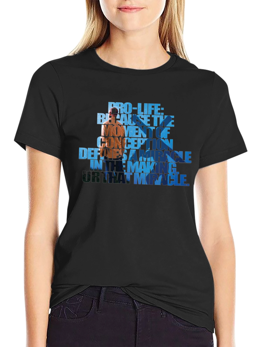 Pro-Life Graphic Tee - Because The Moment of Conception