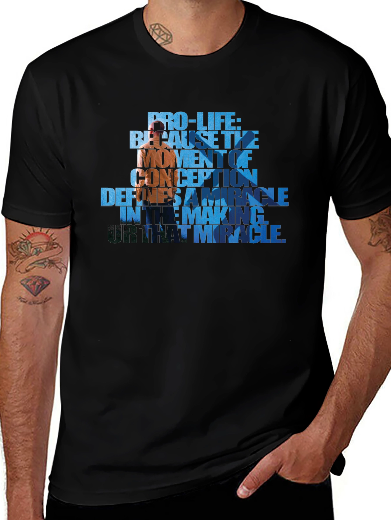 Pro-Life Graphic Tee - Because The Moment of Conception