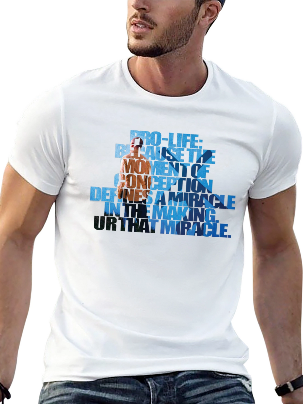 Pro-Life Graphic Tee - Because The Moment of Conception