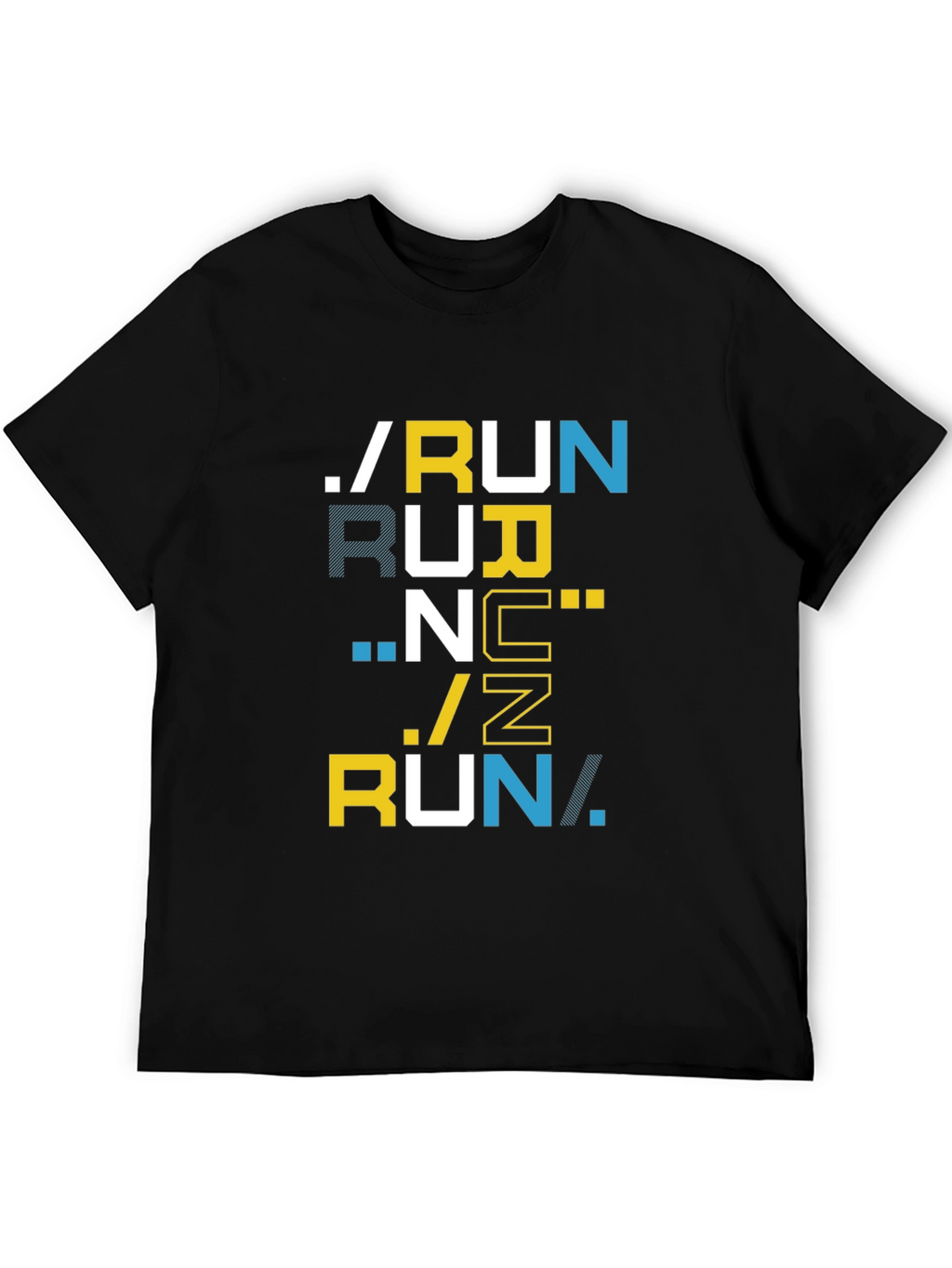 Stylish Black Running Themed Graphic T-Shirt