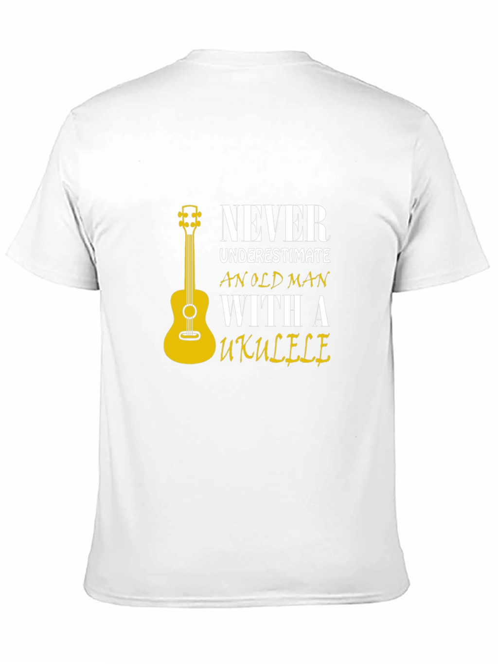Never Underestimate Old Man with Ukulele T-Shirt