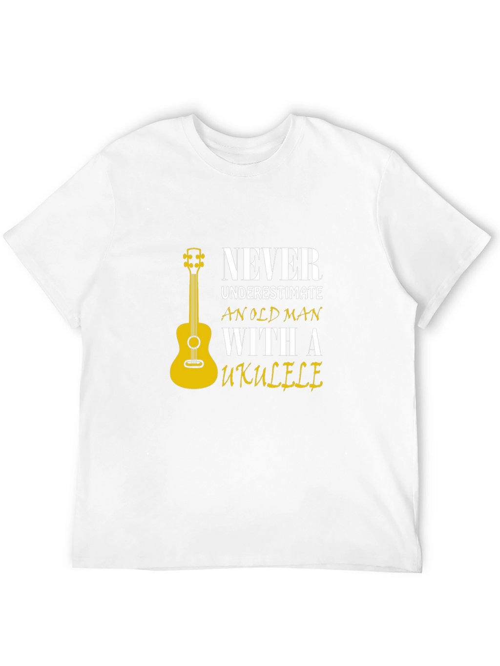 Never Underestimate Old Man with Ukulele T-Shirt