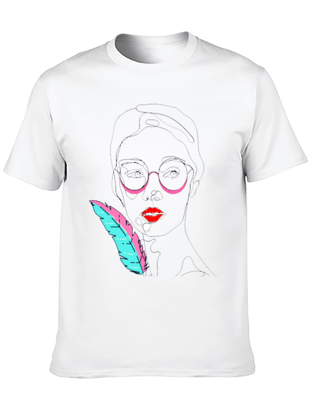 Abstract Face Black T-Shirt - Modern Art Tee