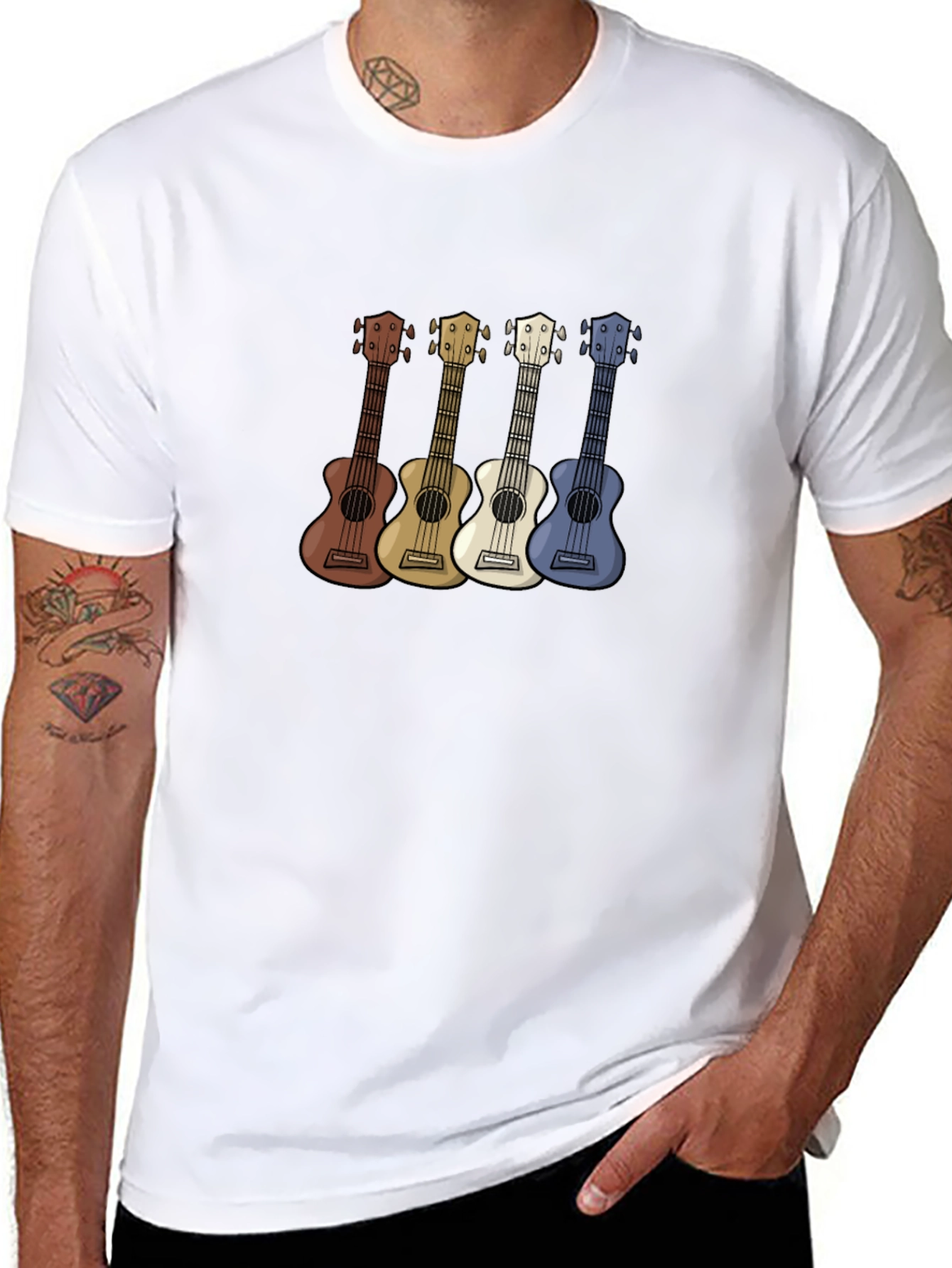 Ukulele T-Shirt - Retro Band Tee