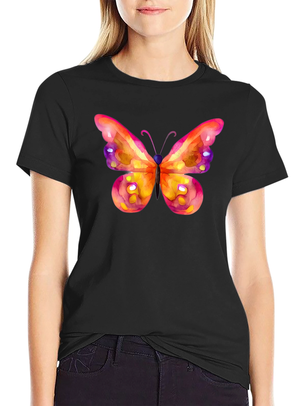 Butterfly Graphic Tee - Black
