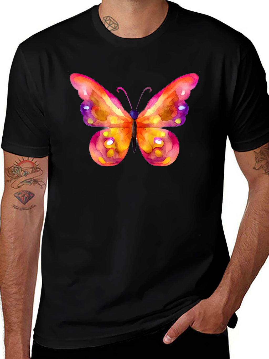 Butterfly Graphic Tee - Black