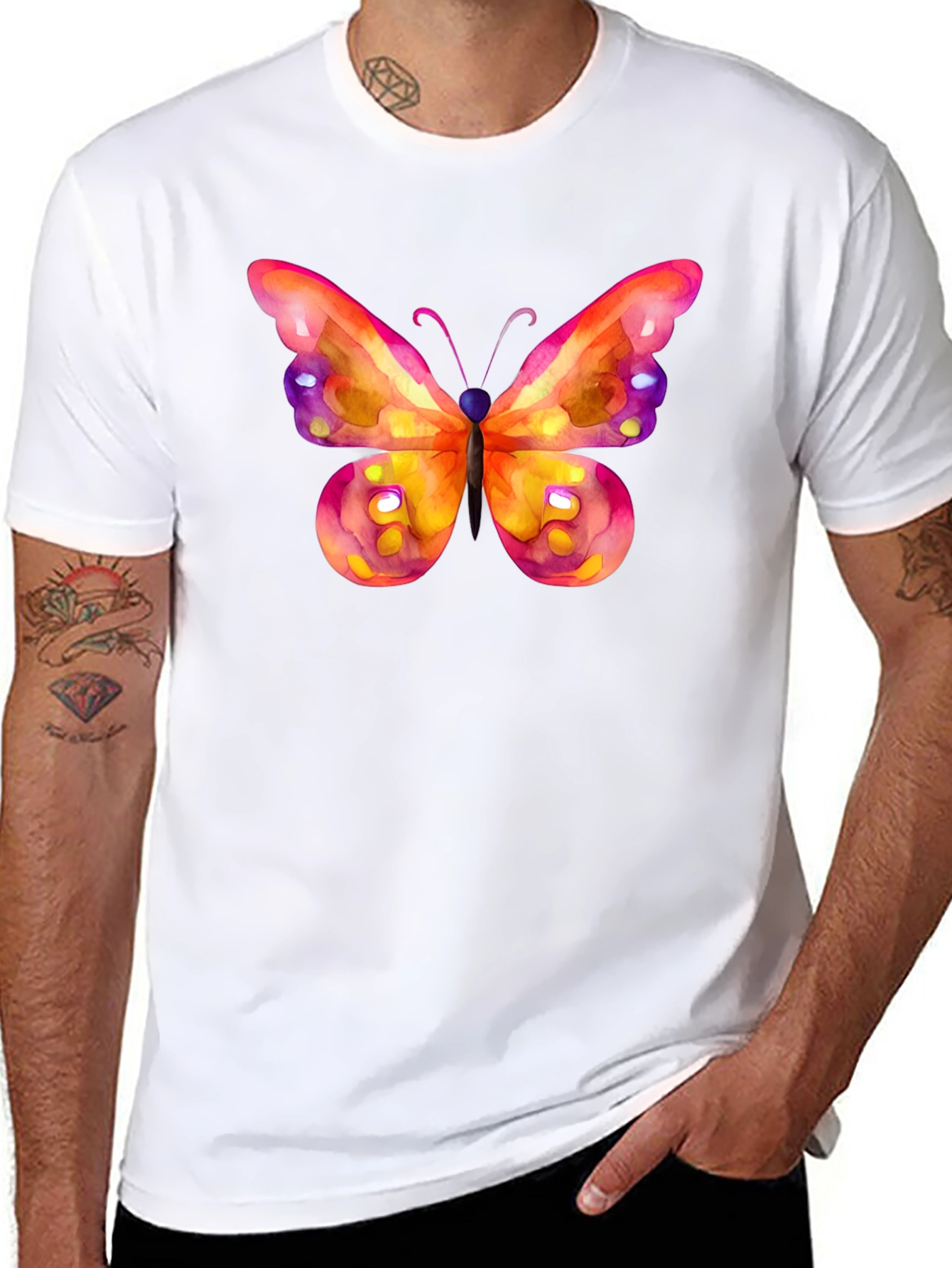 Butterfly Graphic Tee - Black