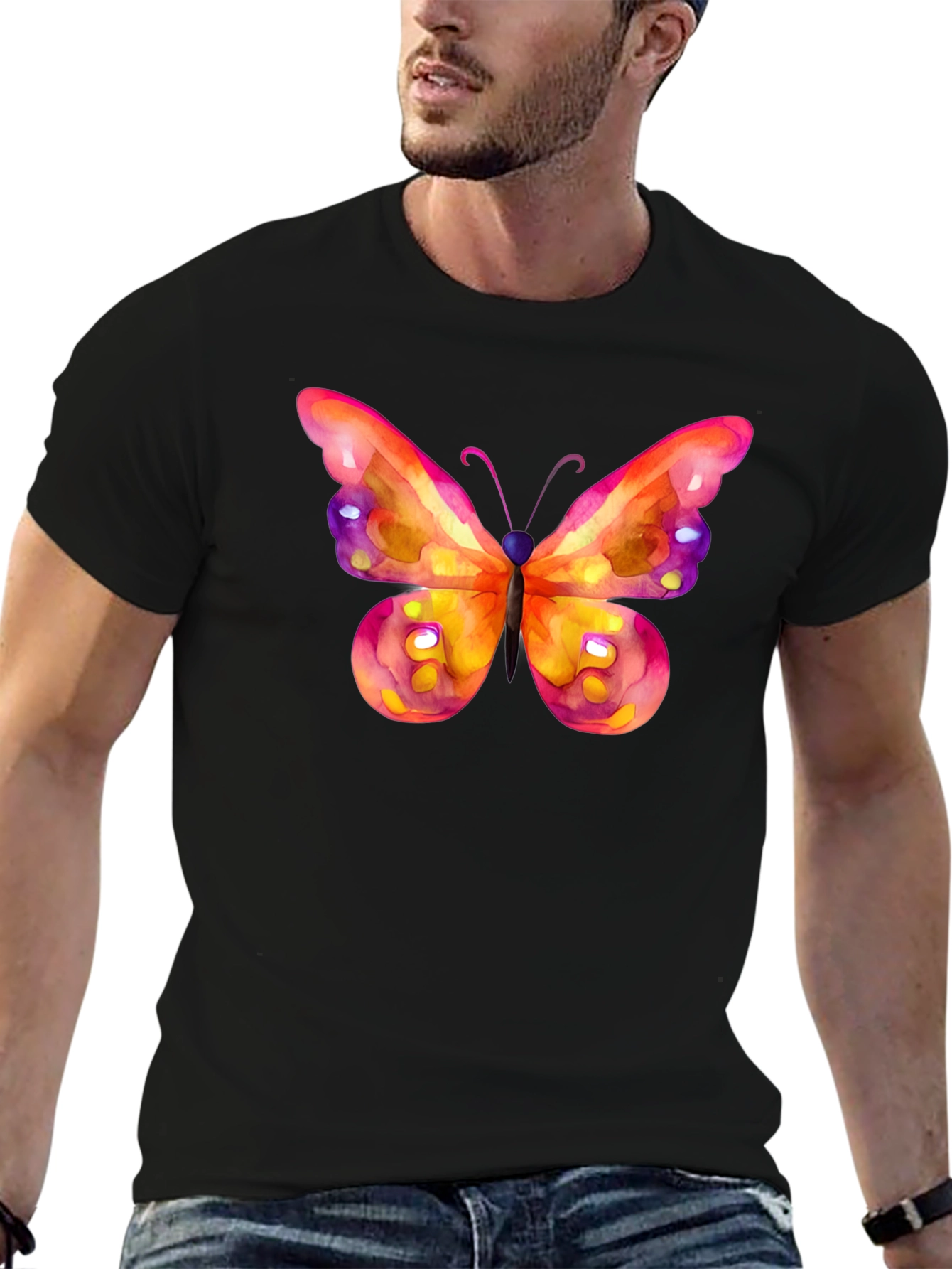 Butterfly Graphic Tee - Black