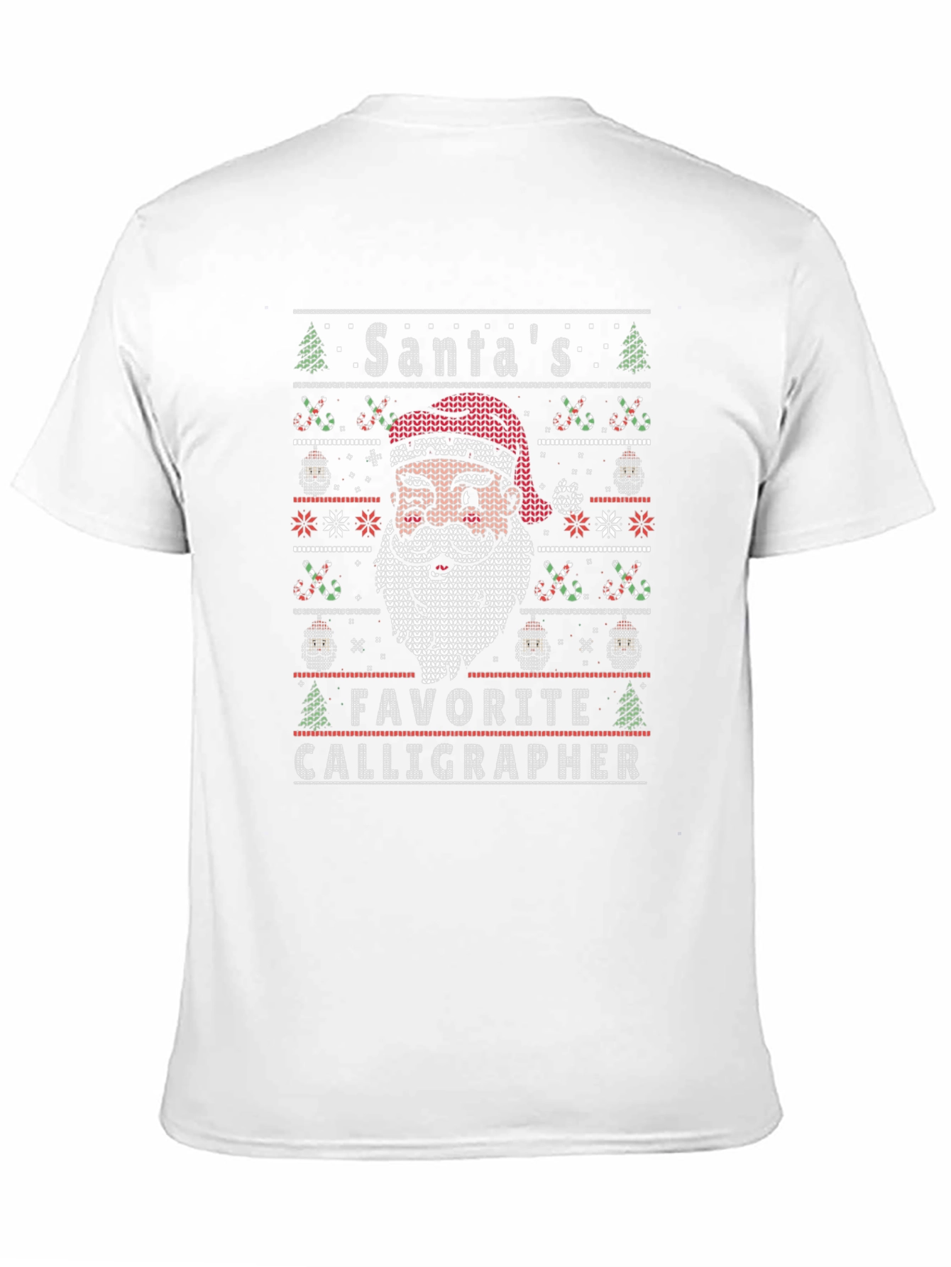 Santas Favorite Calligrapher Ugly Christmas Sweater T-Shirt