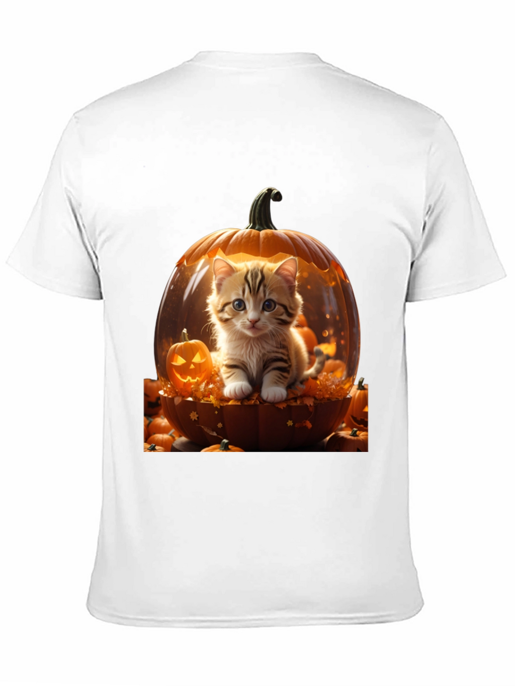 Halloween Kitten Pumpkin T-Shirt