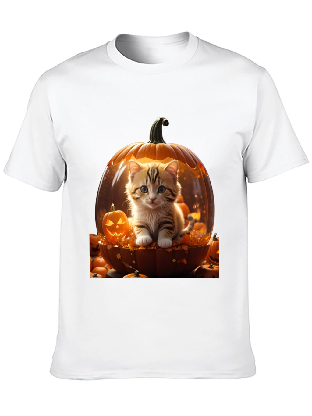 Halloween Kitten Pumpkin T-Shirt