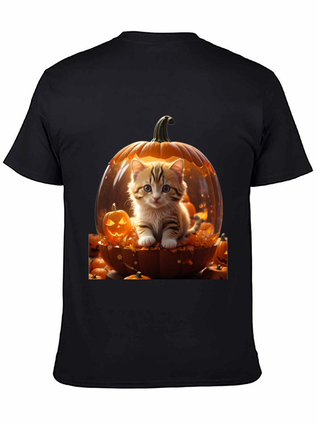Halloween Kitten Pumpkin T-Shirt