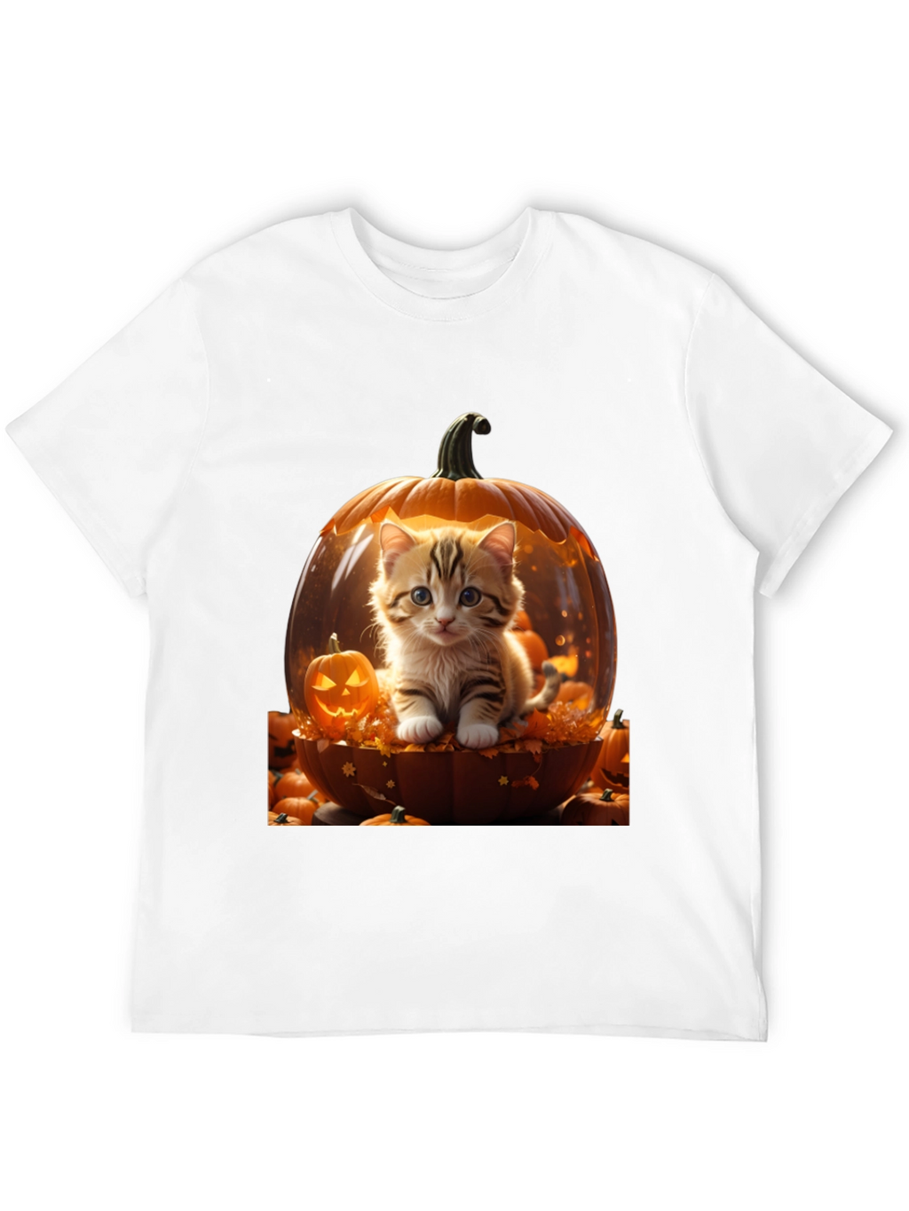 Halloween Kitten Pumpkin T-Shirt