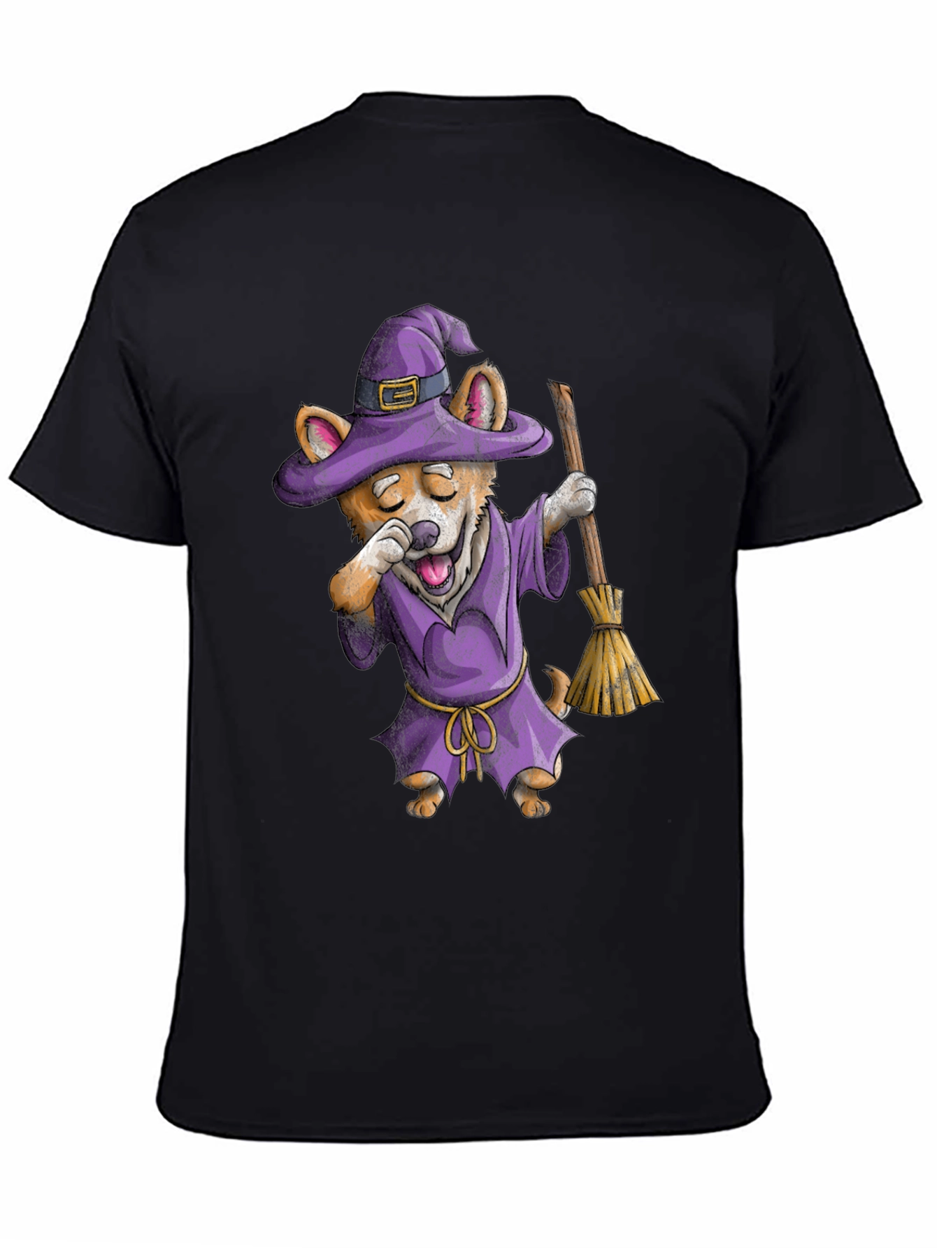 Corgi Witch T-Shirt - Halloween Costume Tee