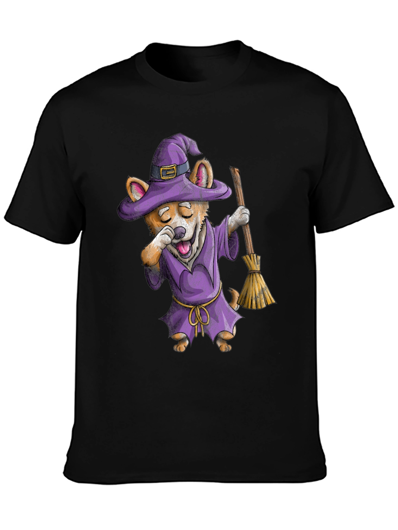 Corgi Witch T-Shirt - Halloween Costume Tee
