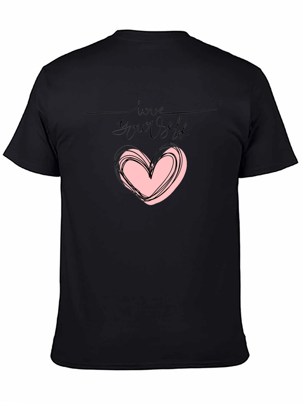 Love Yourself Graphic Tee - Trendy Black Shirt